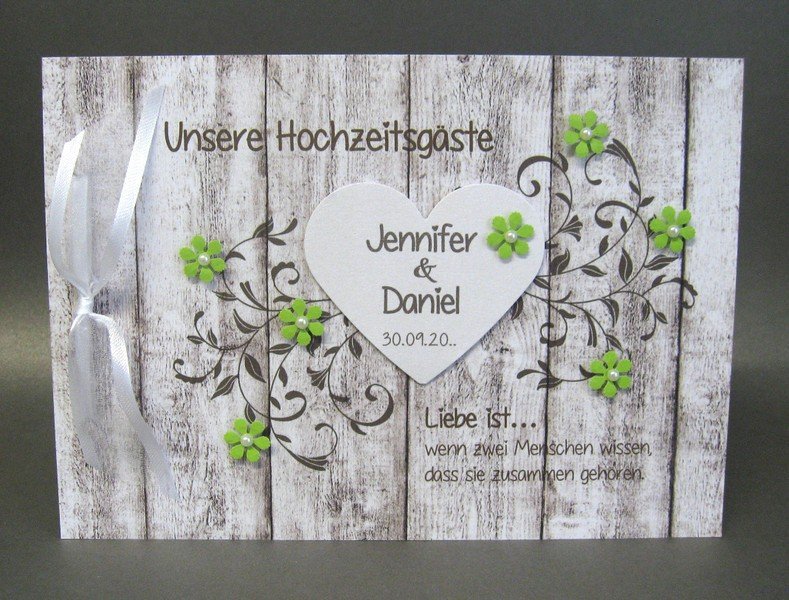 Gästebuch Holzoptik 10028 in 4 Farben, A5 – Bild 4