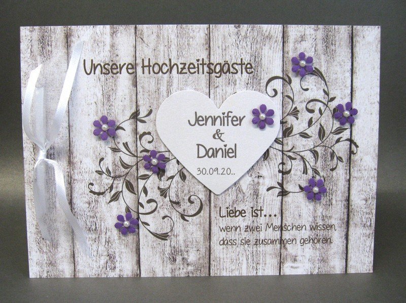 Gästebuch Holzoptik 10028 in 4 Farben, A5 – Bild 3