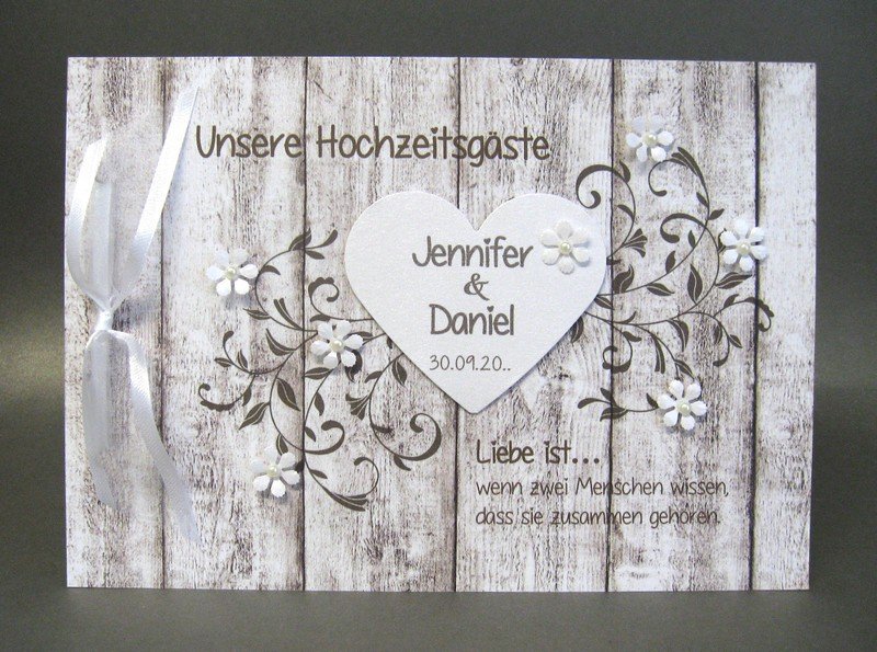 Gästebuch Holzoptik 10028 in 4 Farben, A5 – Bild 2