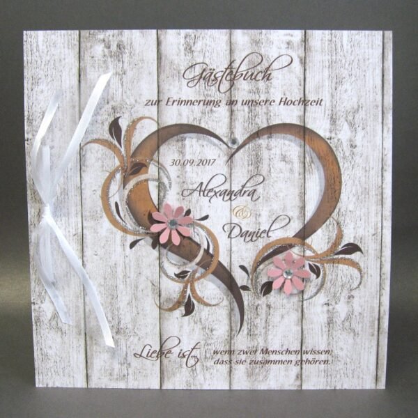 Gästebuch Holzoptik 11022 in 5 Farben