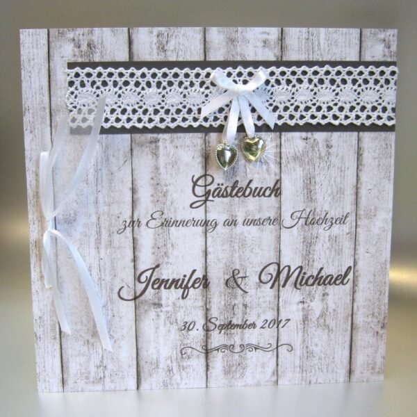 Gästebuch zur Hochzeit 11055 Holzoptik
