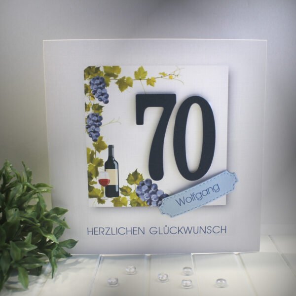 Glückwunschkarte zum Geburtstag, mit Personalisierung und auf Wunsch als Geldgeschenk Design 129