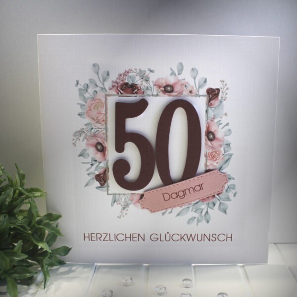 Glückwunschkarte zum Geburtstag, mit Personalisierung und auf Wunsch als Geldgeschenk Design 130