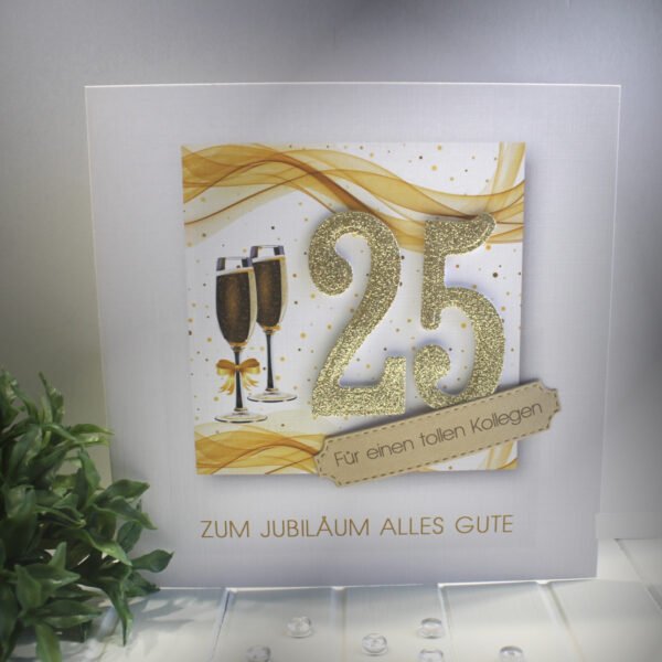 Glückwunschkarte zum Jubliäum, mit Personalisierung und auf Wunsch als Geldgeschenk Design 135