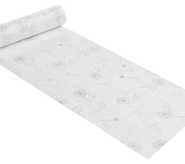 15mtr. Dekoflies zur Tischdekoration, Silberne Hochzeit Design "Pusteblume" zum MEGA PREIS!!