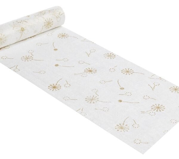 15mtr. Dekoflies zur Tischdekoration, Goldene Hochzeit Design "Pusteblume" zum MEGA PREIS!!