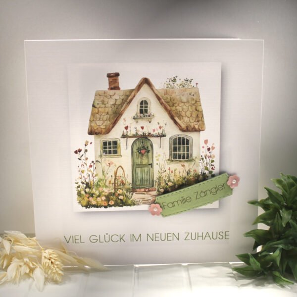 Glückwunschkarte zum Eigenheim, mit Personalisierung und auf Wunsch als Geldgeschenk Design 139