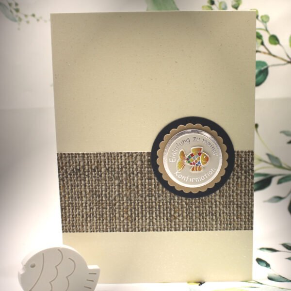 Einladungskarte mit zur Konfirmation, Kommunion oder Firmung incl. Umschlag zum kleinen Preis! Design K38