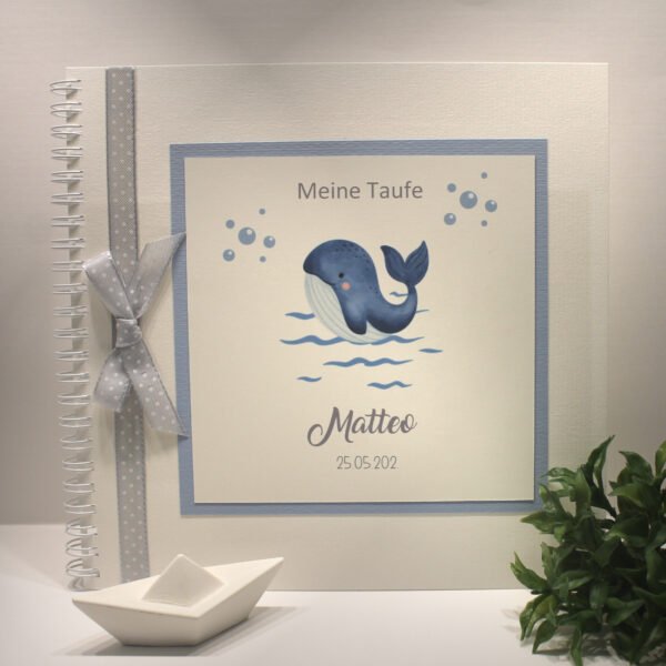 Gästebuch zur Taufe "Wal" zum kleinen Preis! Design TA11 GÄ