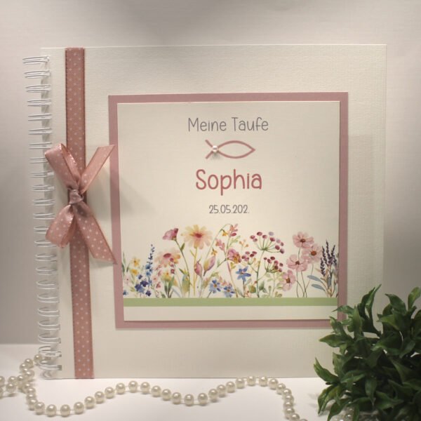 Gästebuch zur Taufe "Blütentraum" zum kleinen Preis! Design TA12 GÄ
