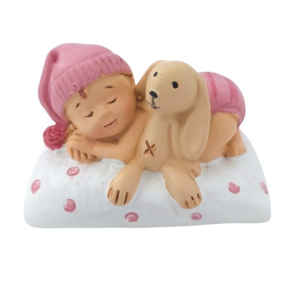 Baby mit Plüschtier, Keramik, ideal als Deko 3871116